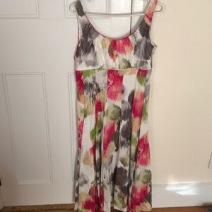 London Times abstract floral dress